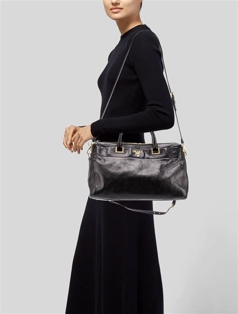 black prada soft calf bag braided handle|Prada Soft Calf Handle Bag .